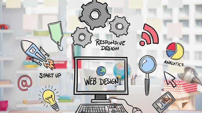 web-design-concept-with-drawings